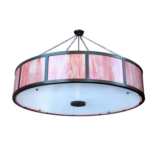 Drum Stained Glass Chandelier