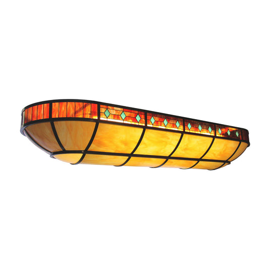 Stained Glass Flush Ceiling Mount