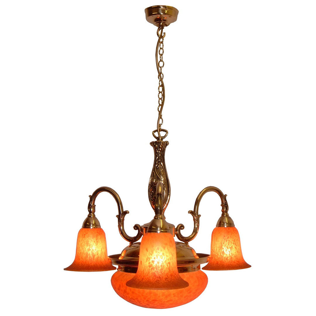 Flakestone Chandelier with Centre Bowl