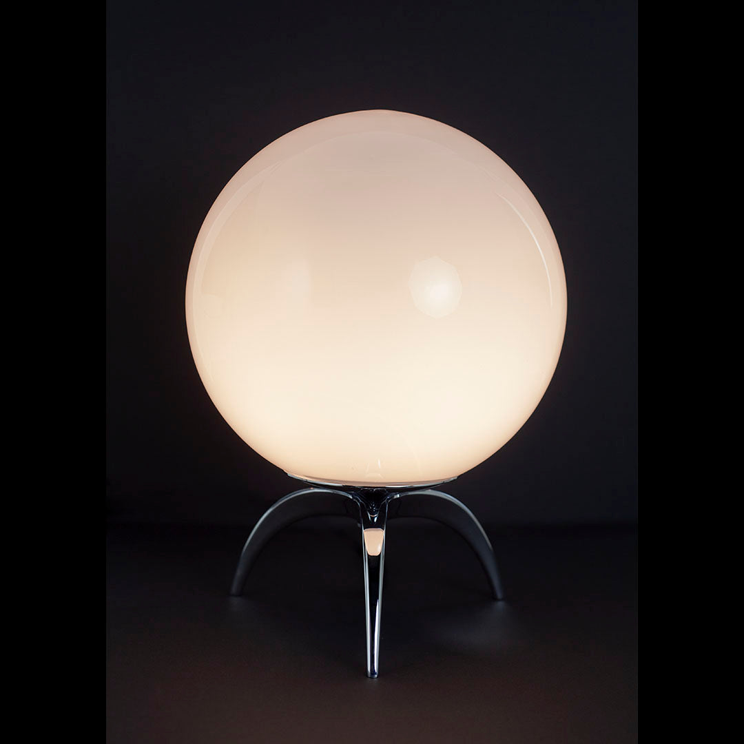Brigitte Tripod Lamp Base Small with Globe Chrome