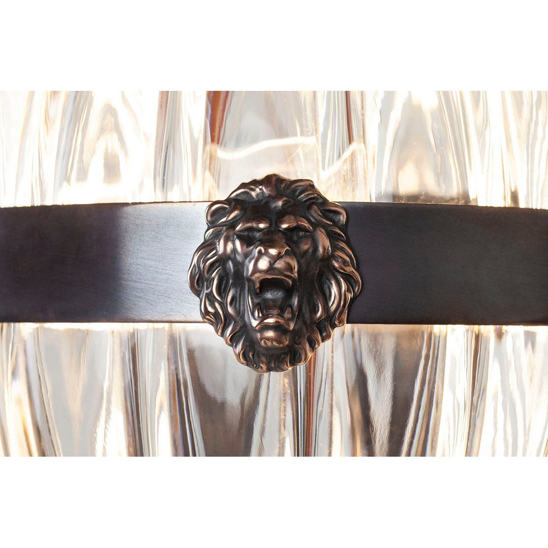 Belzoni Pendant with Lions' Heads Antique Bronze