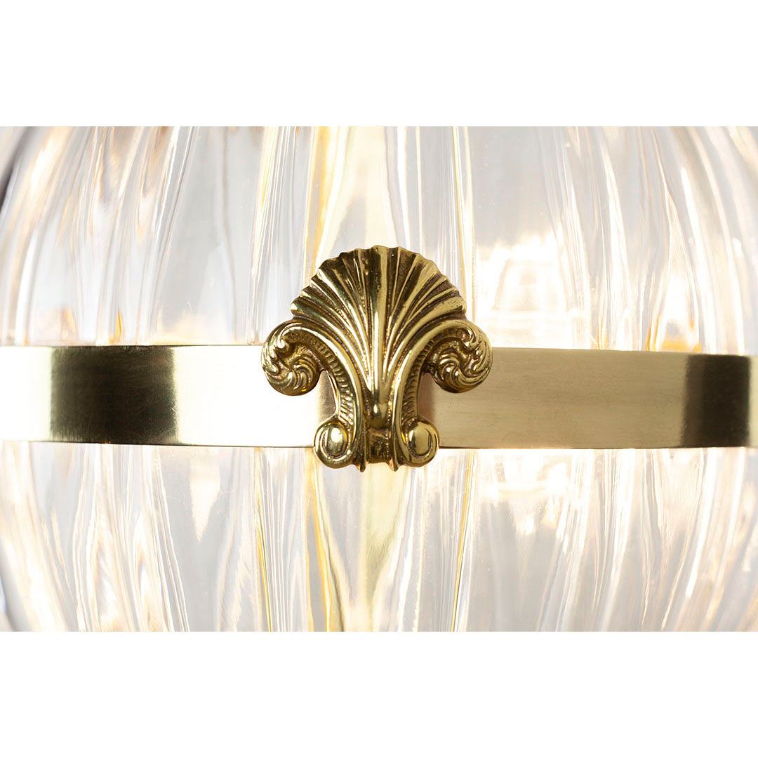 Belzoni Wall Light with Tiered Square Lightly Distressed Brass