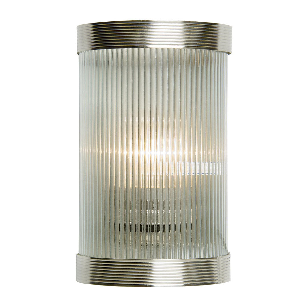 Reeded Wall Light - Polished Steel