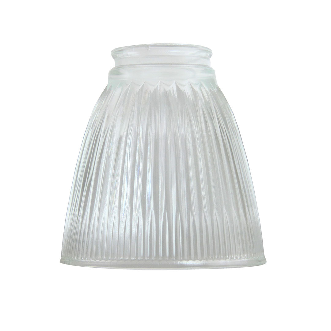 Clear ribbed deals glass vanity shade