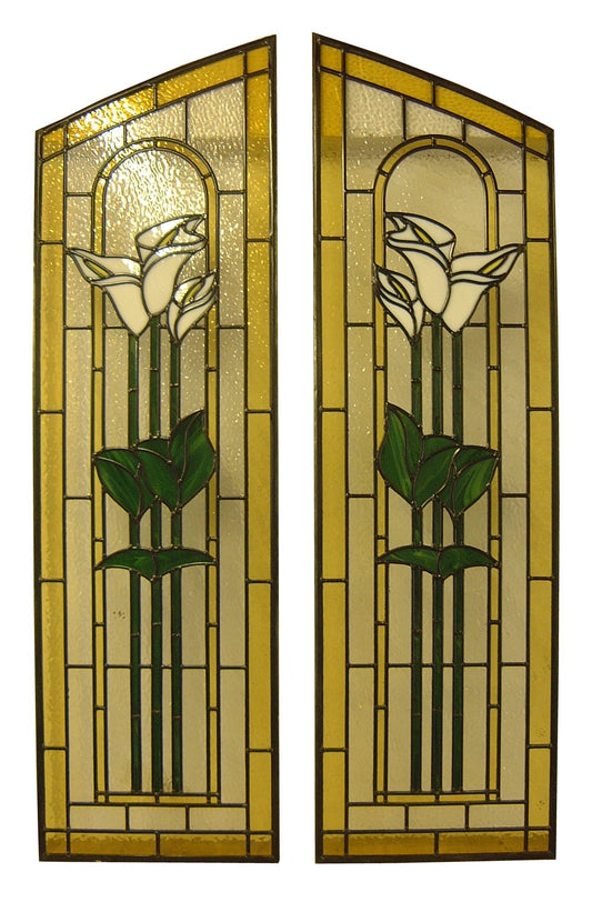 Lillies Stained Glass Panels