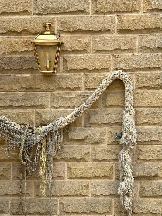 Fitzwilliam Wall Lantern Distressed Brass