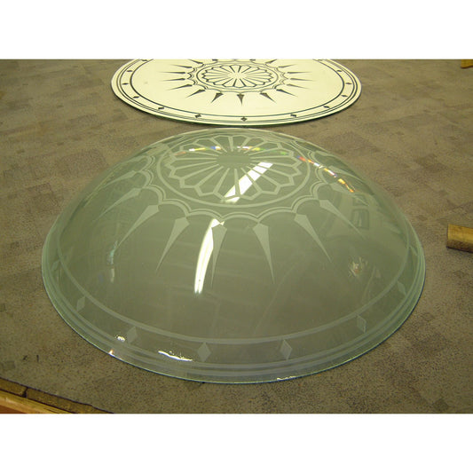 Etched Pattern Dish Glass