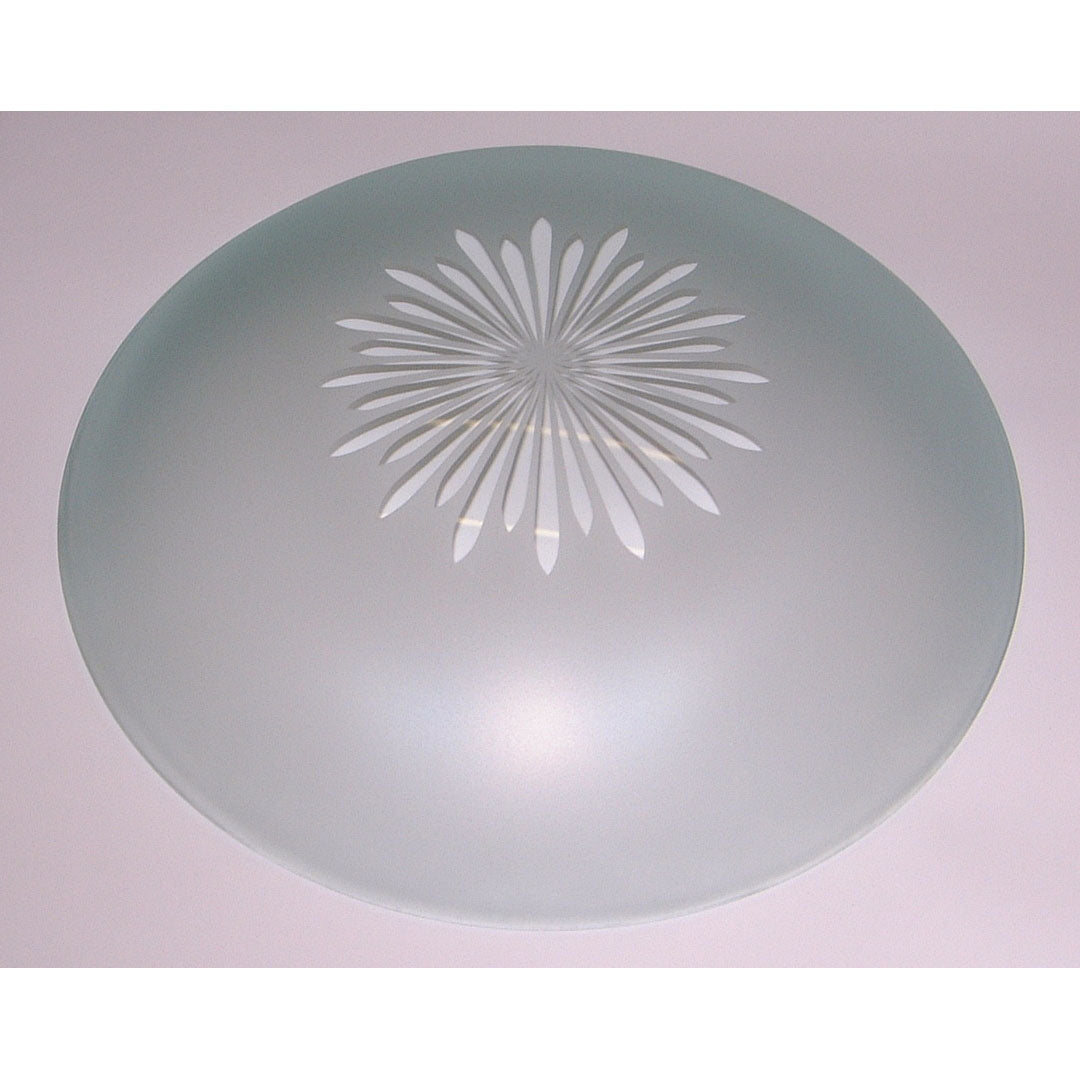 Etched Star Dish Glass