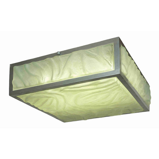 Textured Glass Flush Ceiling Uplighter