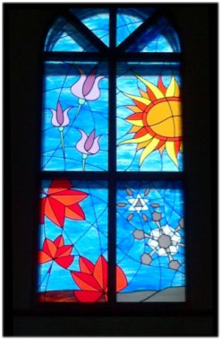 Large Stained Glass Sunshine Panel