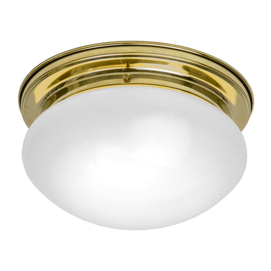 Bowl Flush Ceiling Light - Polished Brass