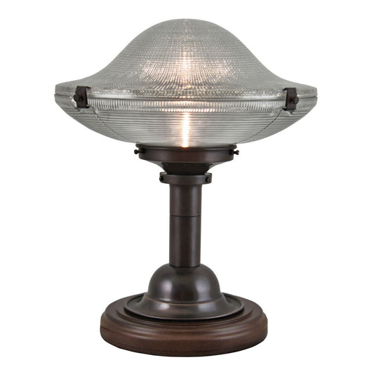 Cross Reeded Table Lamp Antique Bronze