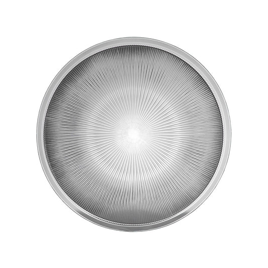 Prismatic Ribbed Glass Dish Clear 300mm