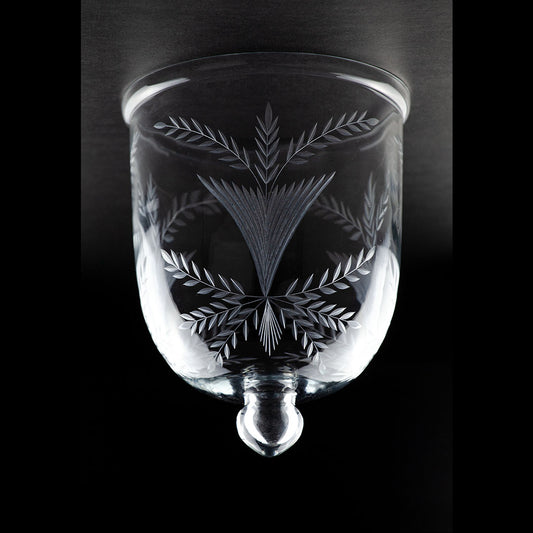 Georgian Fern Lantern Glass Small with Brilliant Cut Pattern