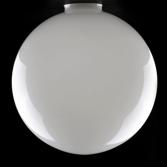 White Opal Globe with Gallery Neck 350mm diameter