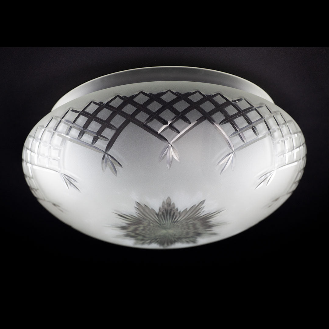 Pineapple Ceiling Bowl Shade Large Etched