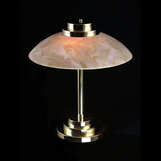 Stratton Table Lamp Alabaster & Brass