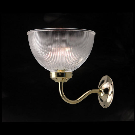 Prismatic Dome Wall Light Polished Brass